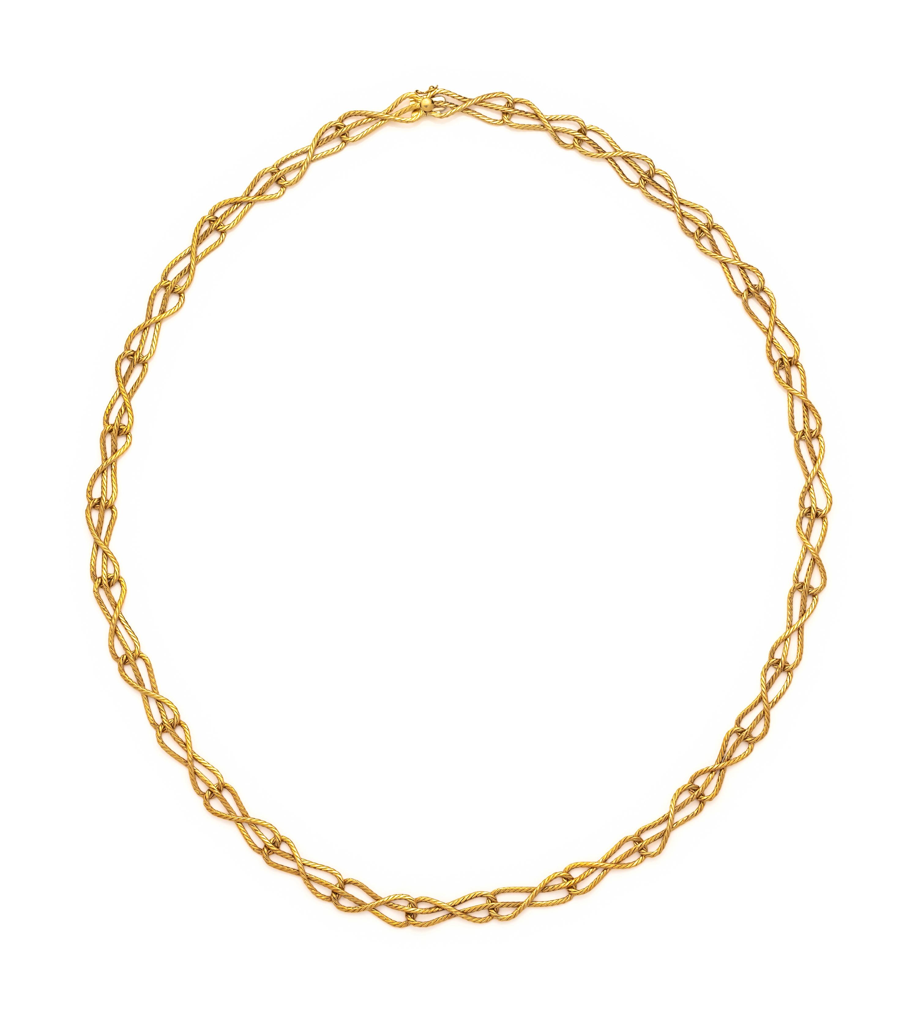 BUCCELLATI, YELLOW GOLD LONGCHAIN NECKLACE