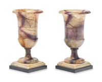 A Pair of George III "Blue John" Urns
