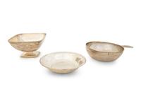 Three American Silver Nut Bowls — Various Makers, 20th Century