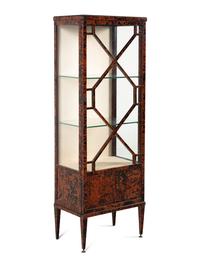 A Continental Tortoise Shell Veneered Vitrine