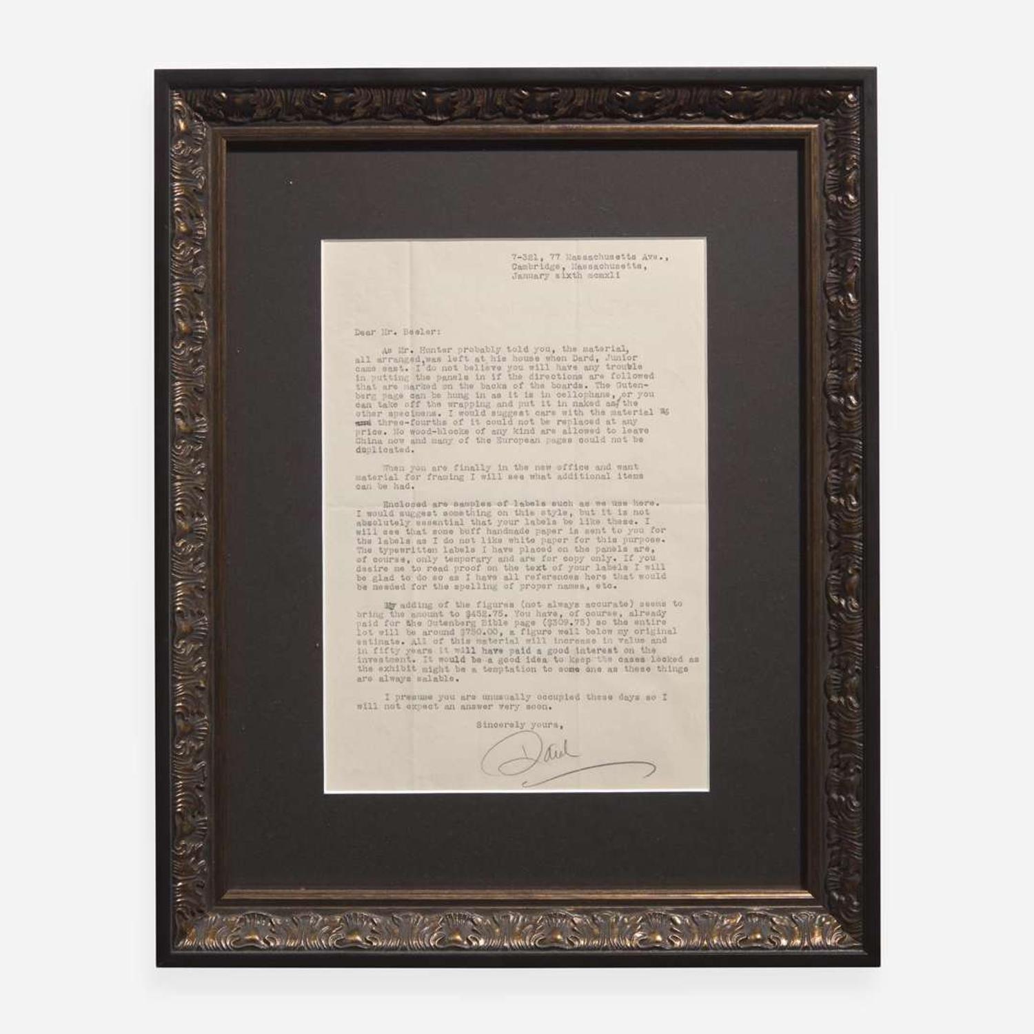 [Early Printing] [Hunter, Dard] (Gutenberg, Johann) Leaf from the Gutenberg Bible