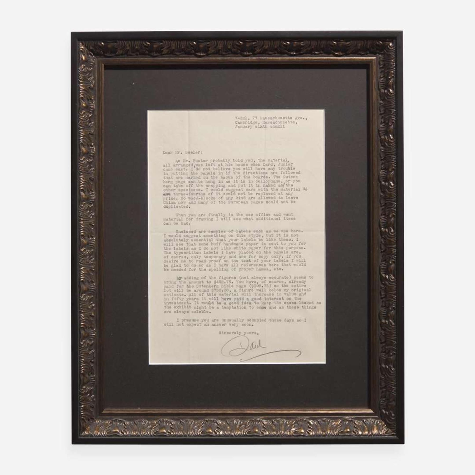 [Early Printing] [Hunter, Dard] (Gutenberg, Johann) Leaf from the Gutenberg Bible