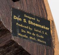 Don S. Shoemaker, (American/Mexican, 1920-1990), a pair of Cocobolo wood bookends