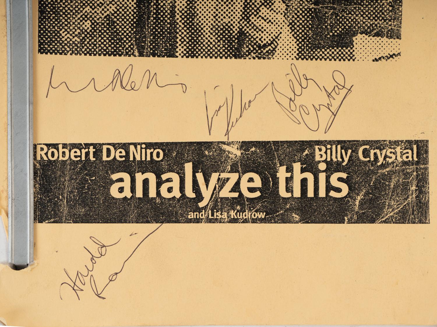 (Film Screenplay) LONERGAN, Kenneth and Peter Tolan. Analyze This. Village RadioShow Productions, TriBeCa Productions, 1999.