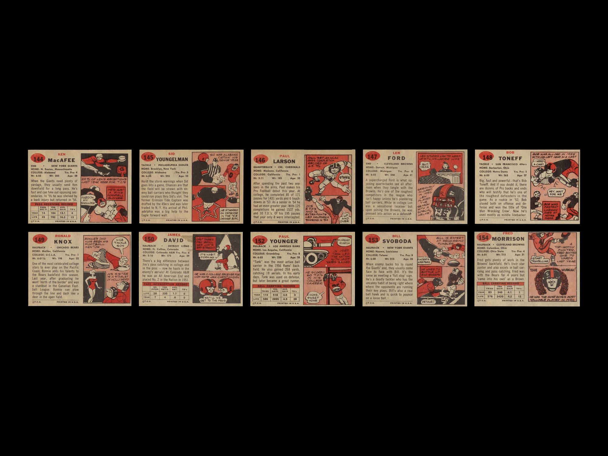 A Near Set of 1957 Topps Football Cards (150/154)