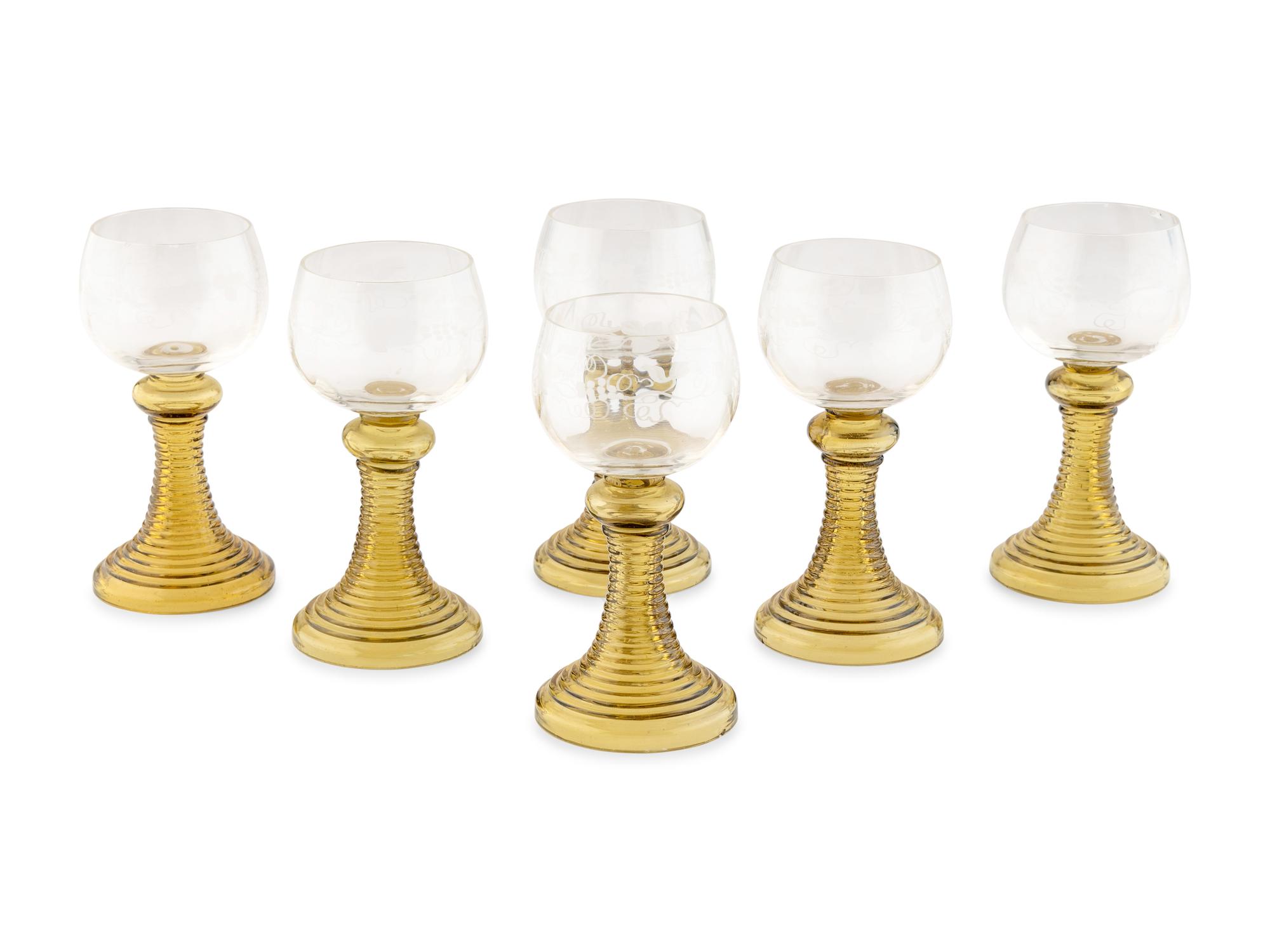 A Group of Continental Glass Stemware