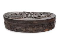 A Chinese Export Metal Box with Dragons