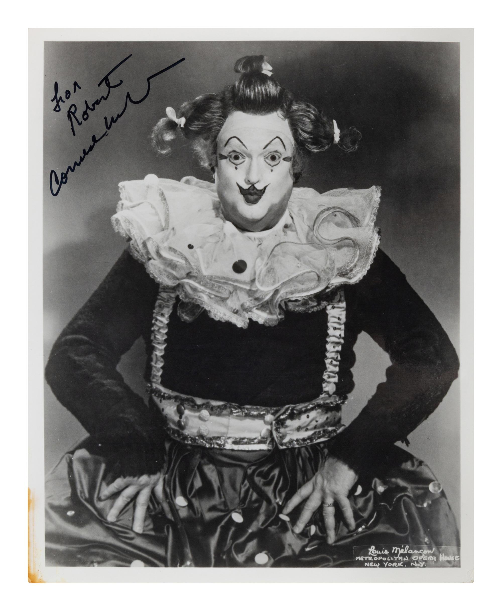 [20TH-CENTURY OPERA SINGERS]. A group of 7 photographs of opera singers from the 1950s-1960s, most signed, comprising images of: