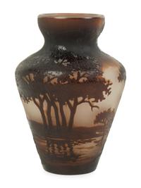 A Delatte Cameo Glass Vase — 20TH CENTURY