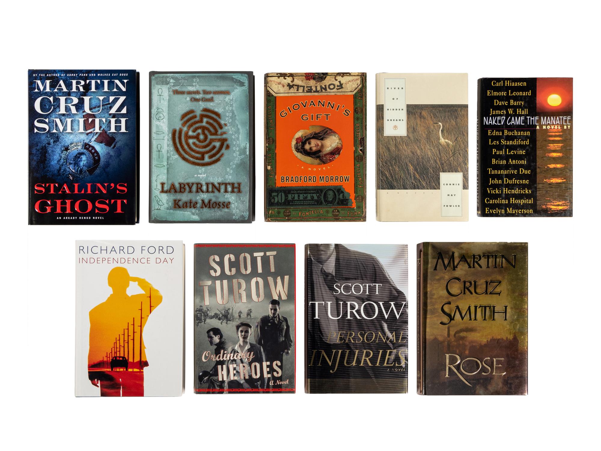 [LITERATURE -- BEACH READS]. A group of 9 works, MOST FIRST EDITION, ALL SIGNED, comprising:
