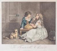 After Louis-Leopold Boilly, (French, 18th century), La crainte mal fondee and La tourterelle cherie