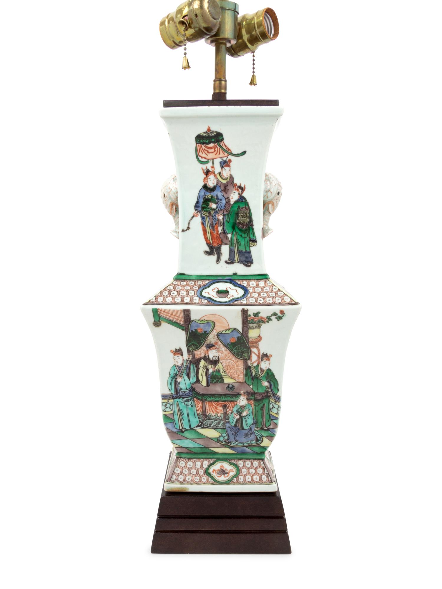 A Famille Verte Porcelain Vase