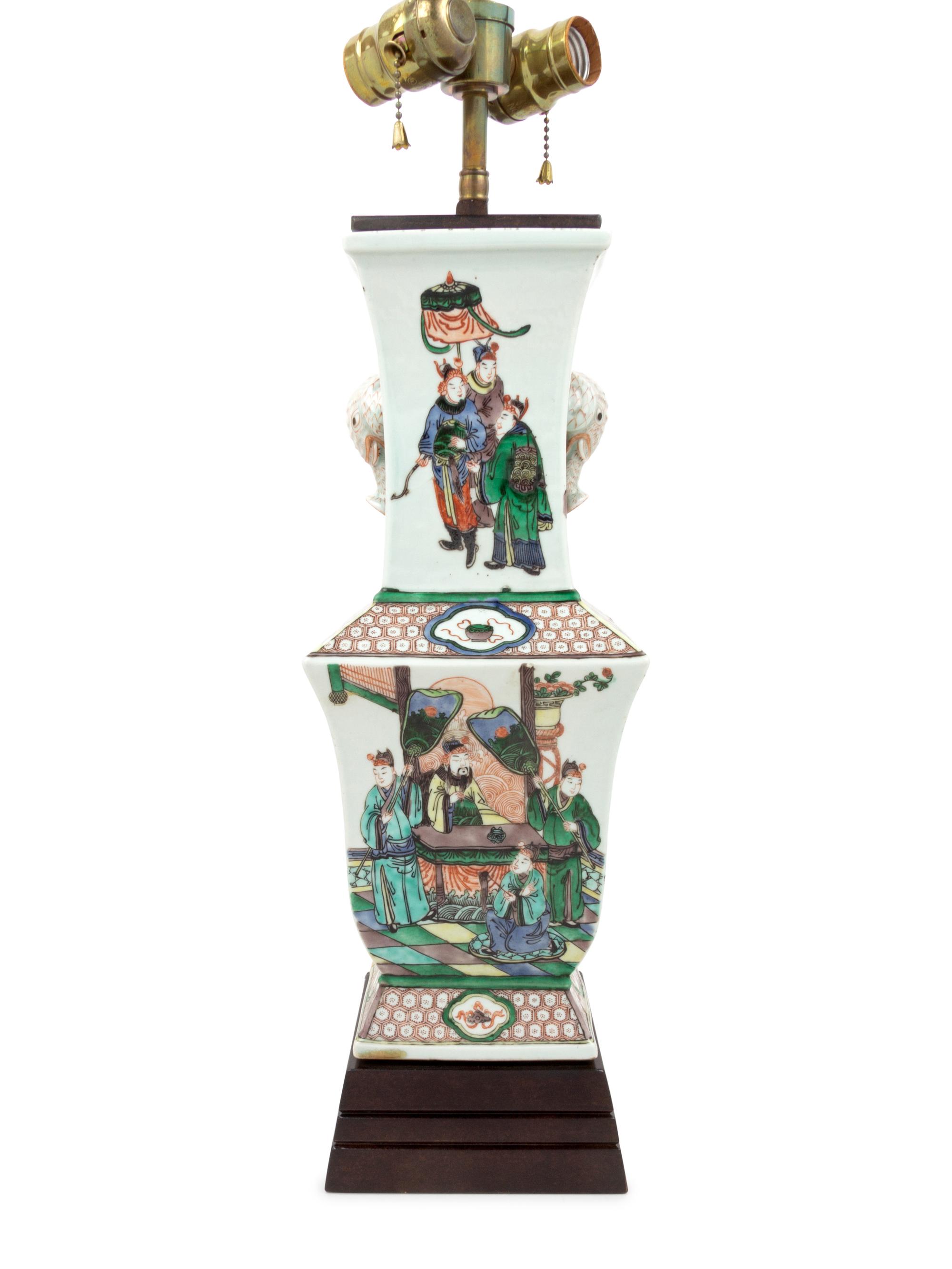A Famille Verte Porcelain Vase