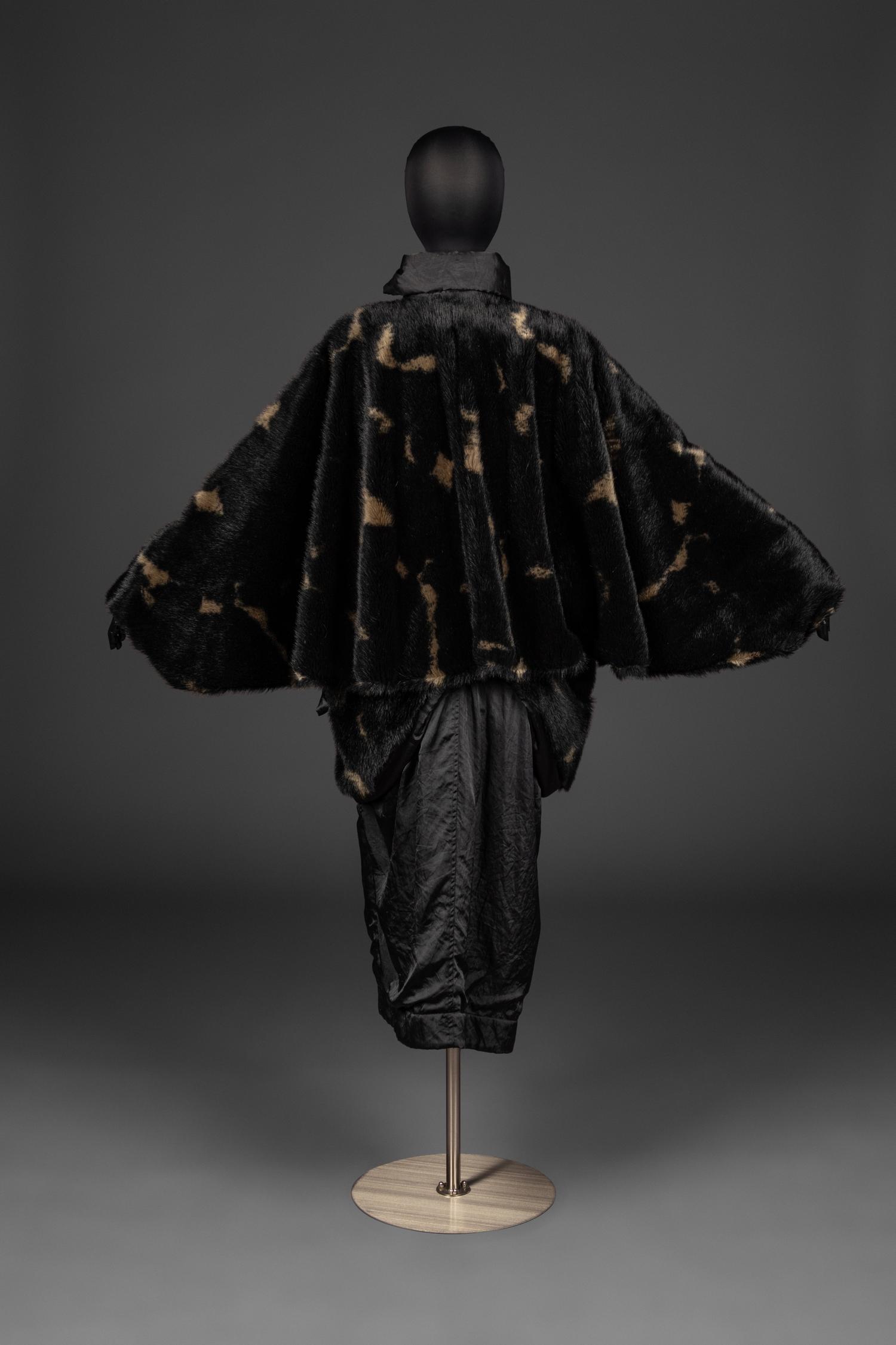 Issey Miyake Faux Fur Padded Coat with Interior Vest, 1980s