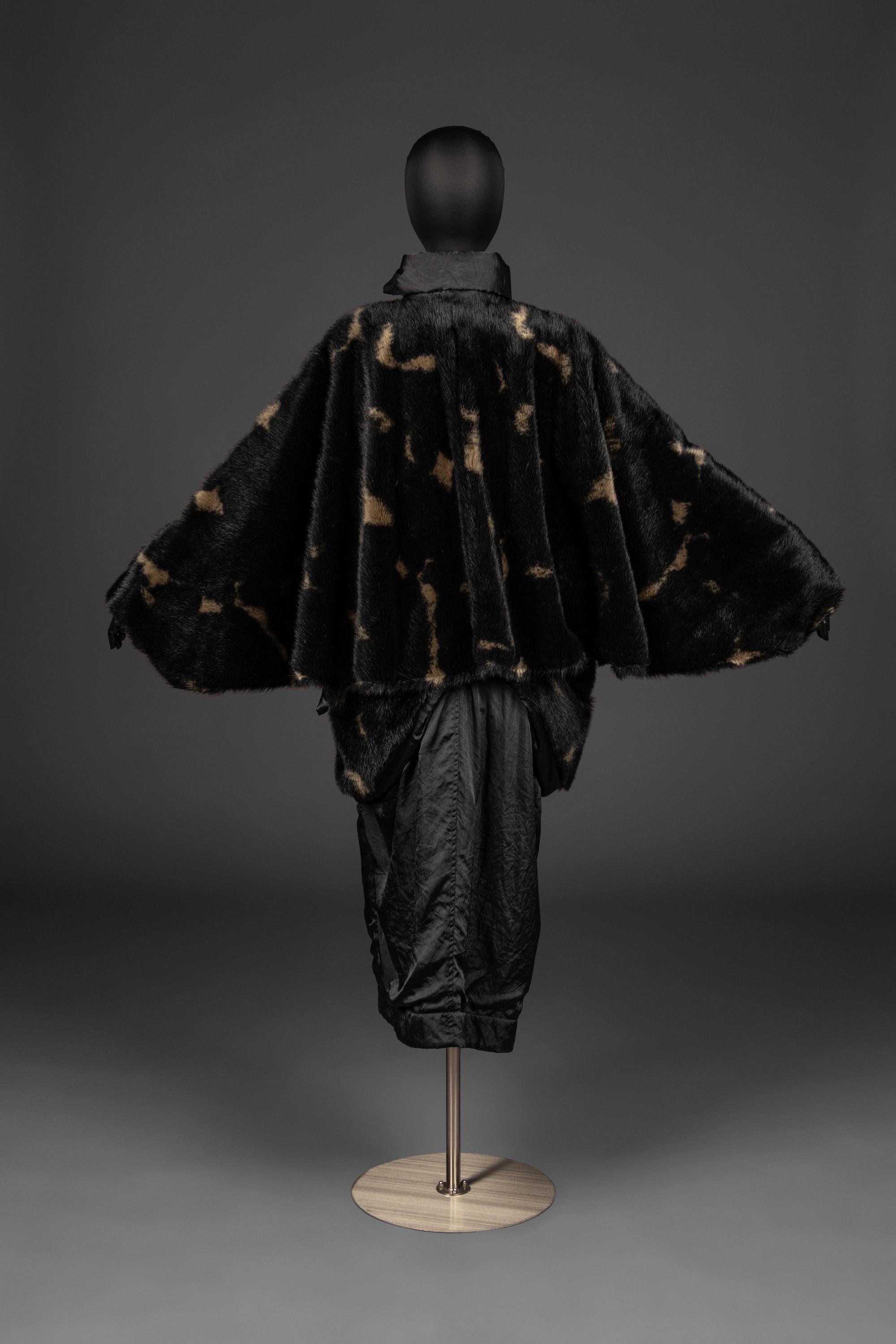 Issey Miyake Faux Fur Padded Coat with Interior Vest, 1980s