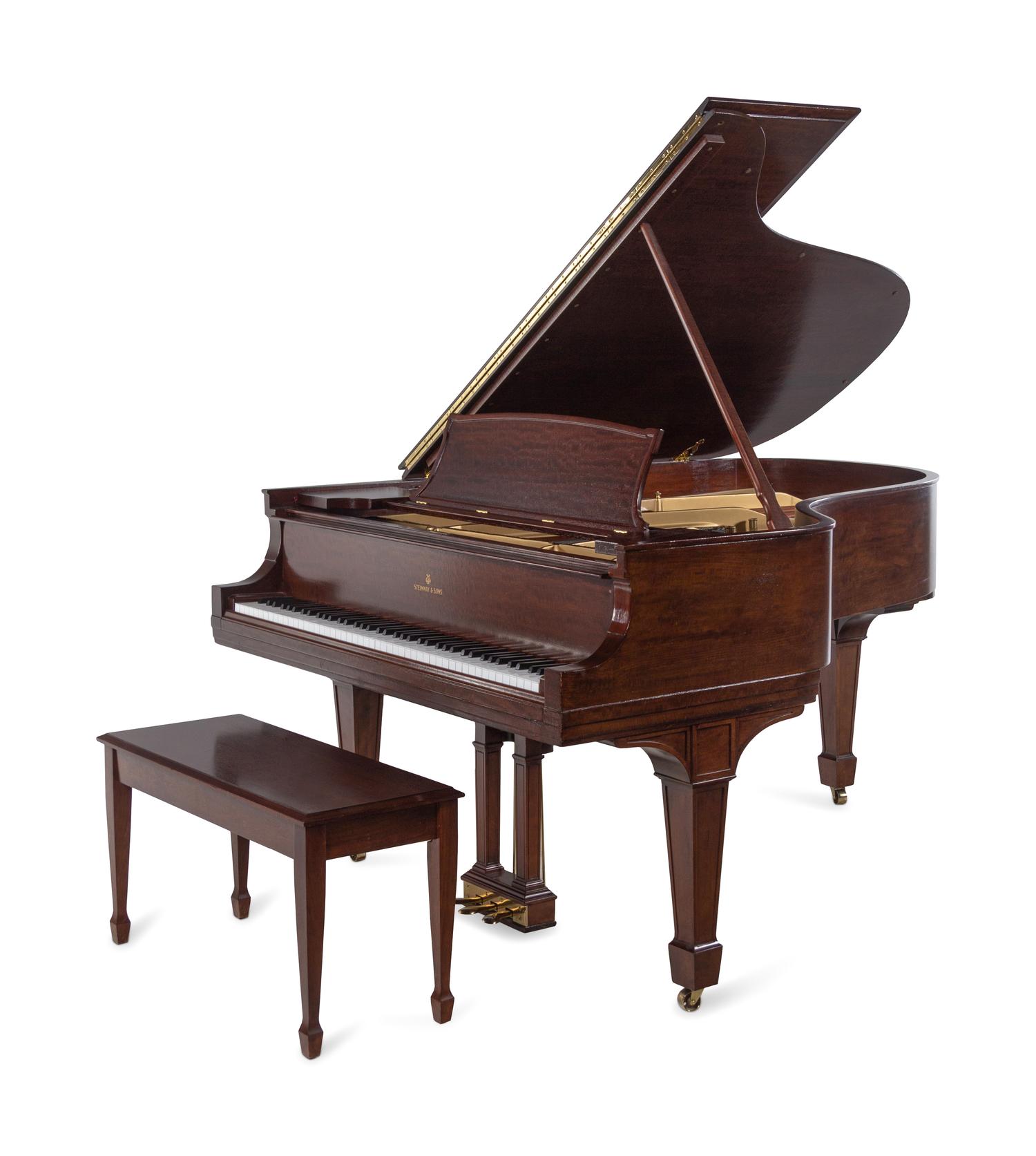 A Steinway & Sons Mahogany Grand Piano