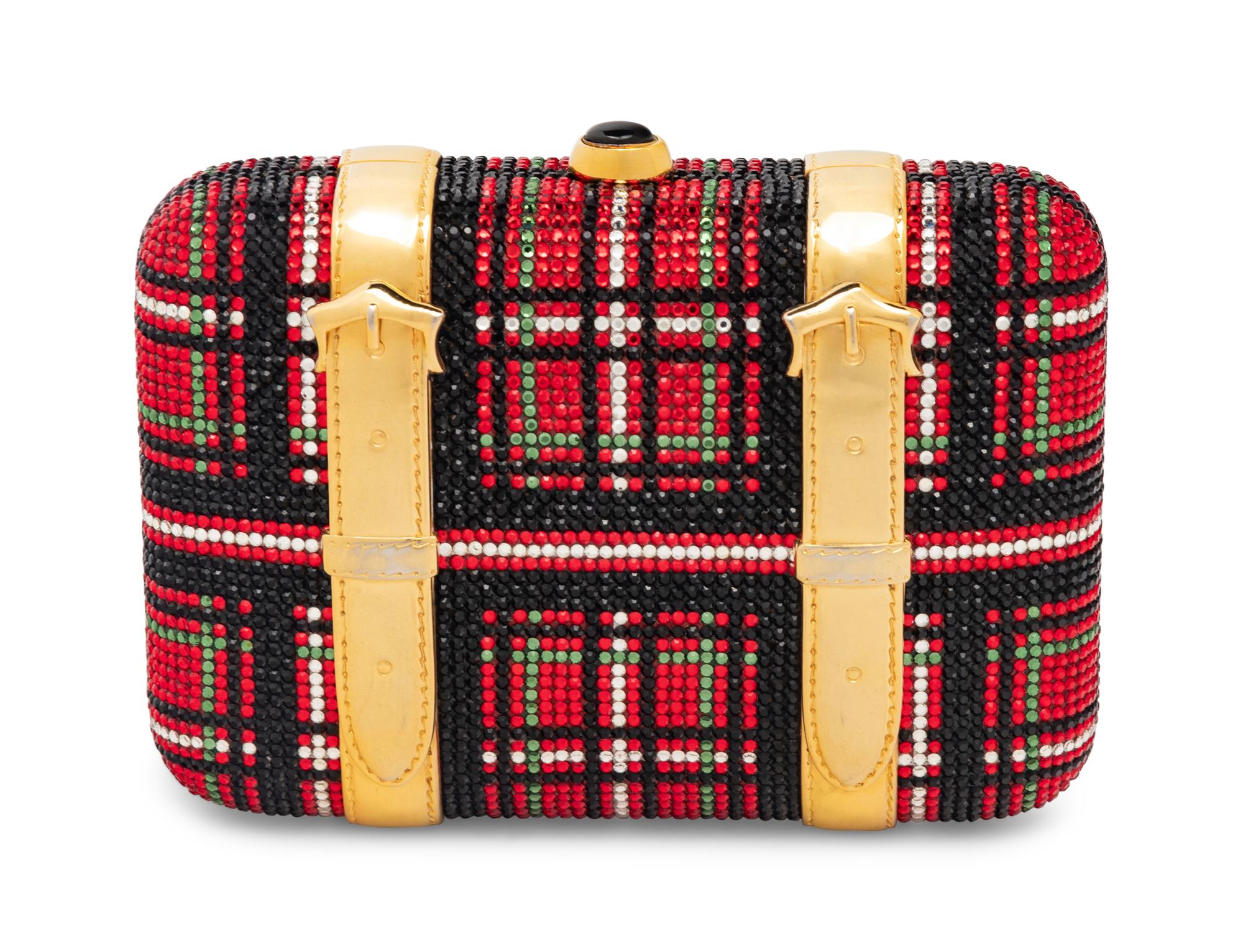 Judith Leiber Tartan Trunk M inaudière