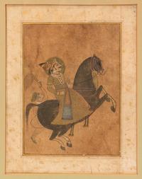 Two Indian Paintings Depicting Figures and Animals