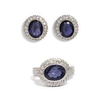 COLLECTION OF TANZANITE AND DIAMOND JEWELRY