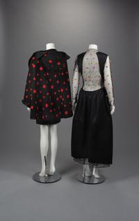 Two Geoffrey Beene Dresses with Chenille Detail, Fall 1989