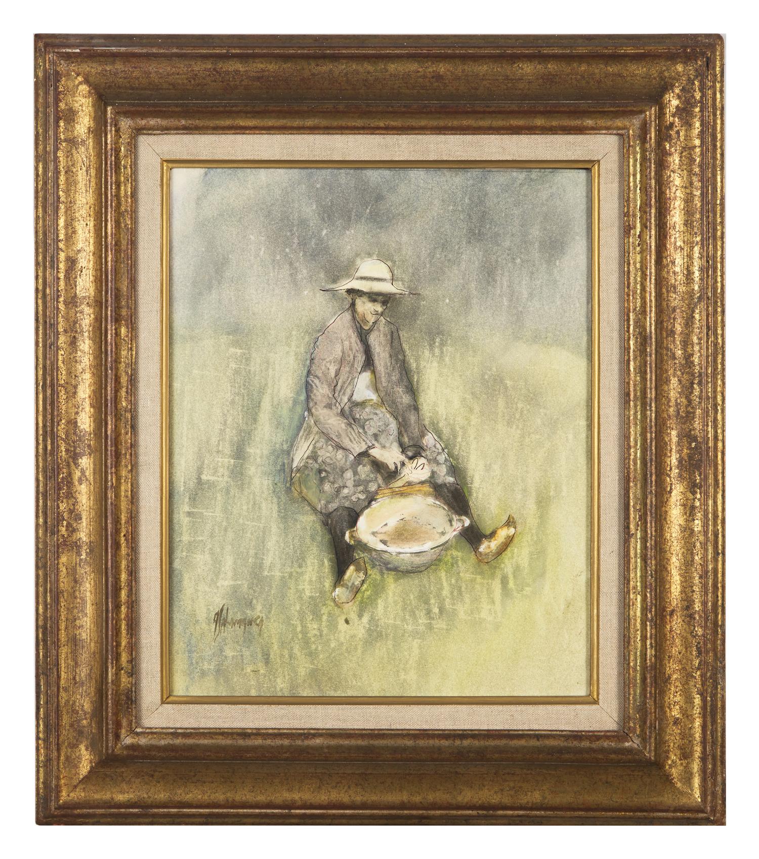 Asparagus Lady , Four Fishermen , and Napoleon on a Horse (a group of three works)