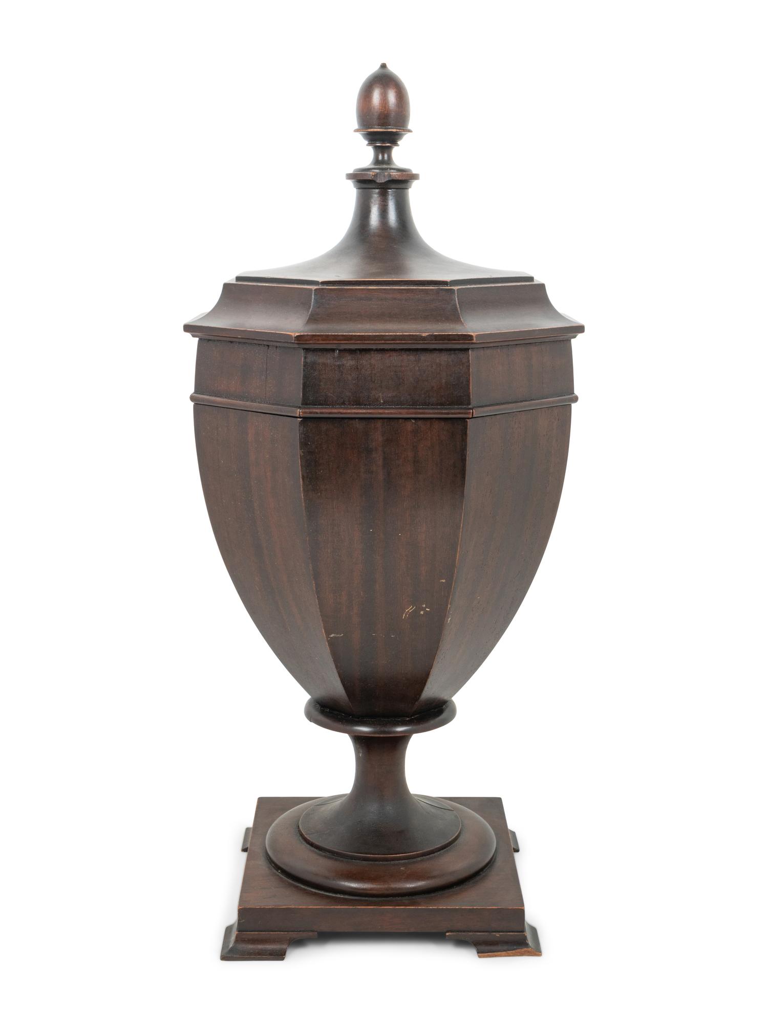 An English Mahogany Cutlery Urn