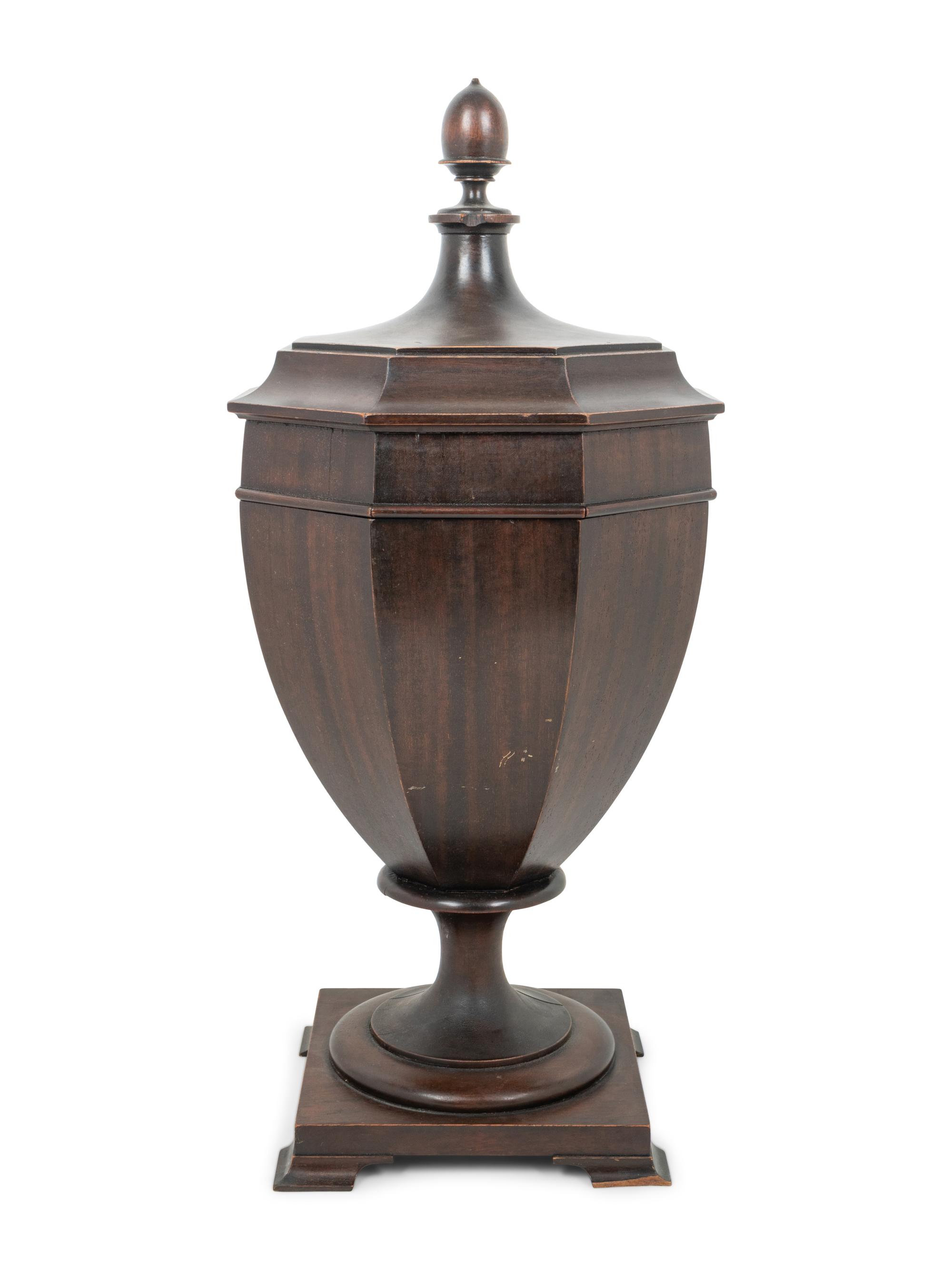 An English Mahogany Cutlery Urn