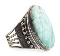 Sterling Silver and Kingman Turquoise Cuff Bracelet