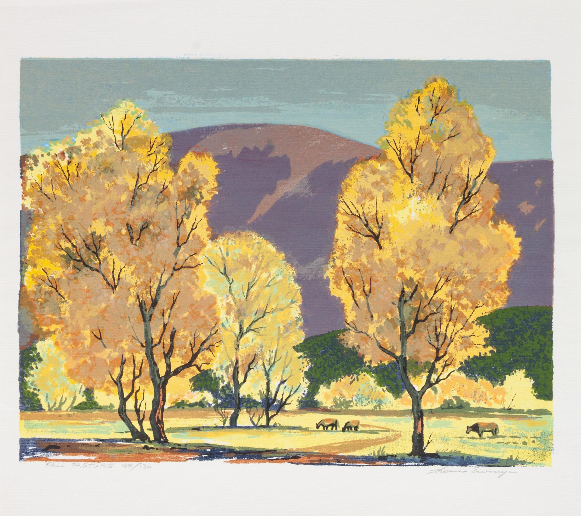 Five Works: Quiet Pool , edition 118/120; Fall Pasture , edition 94/130; Northern New Mexico , Over Print #1; Winter Afternoon; Night Stag , edition 129/150