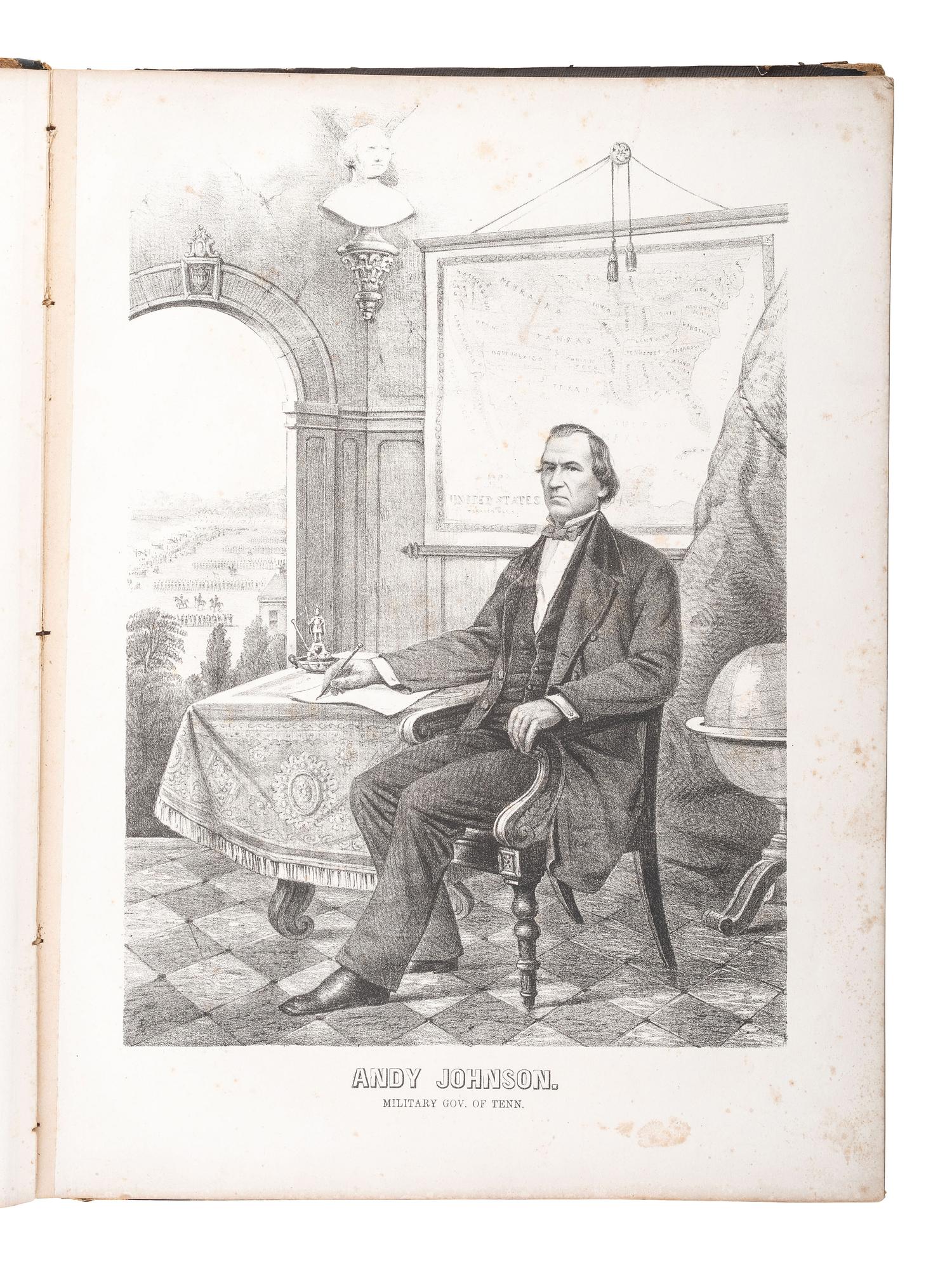 [CIVIL WAR]. EHRGOTT, FORBRIGER & CO., lithographers. Group of 37 lithographs of Civil War politicians, generals, and admirals. Ca 1862.