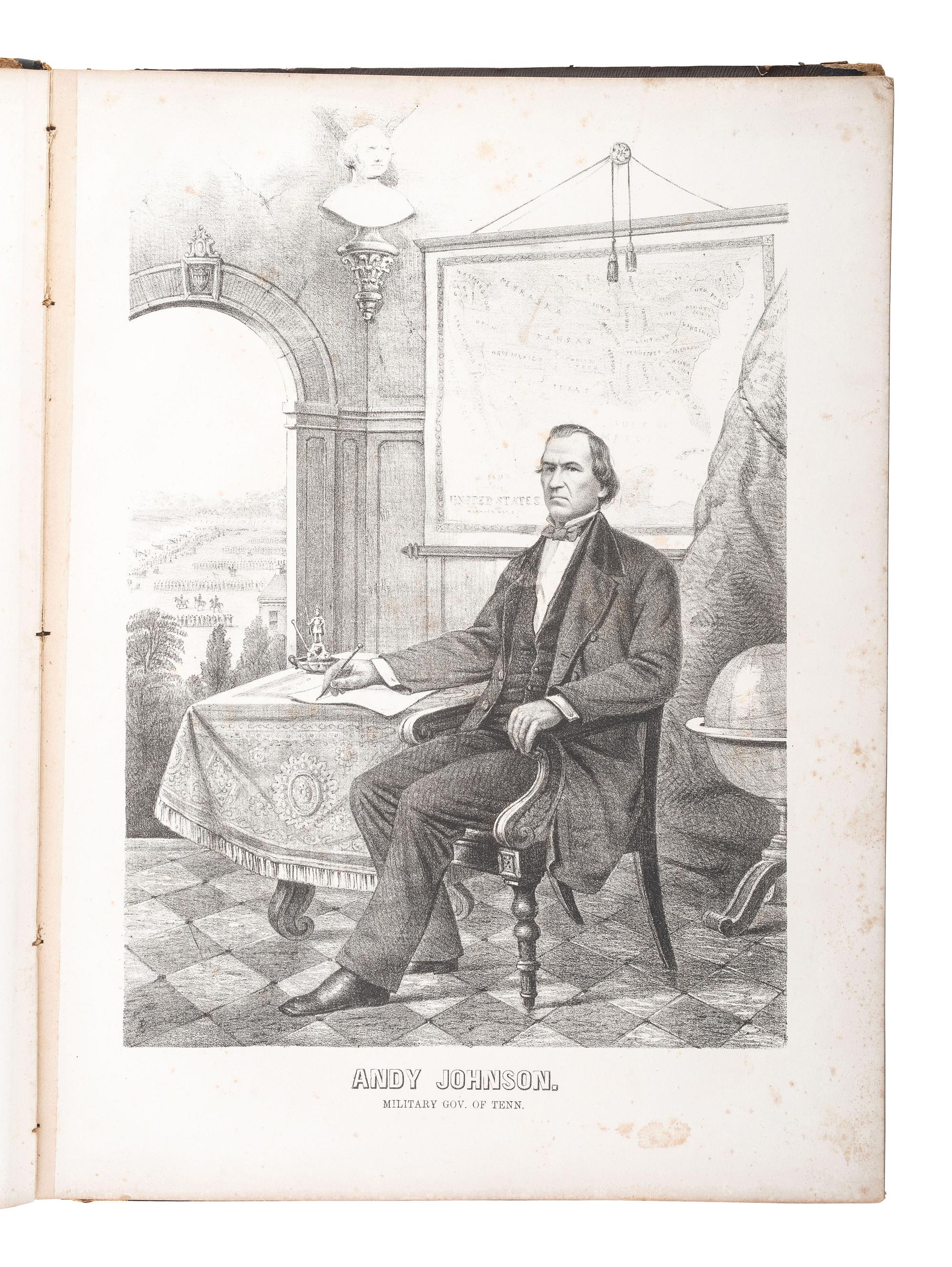 [CIVIL WAR]. EHRGOTT, FORBRIGER & CO., lithographers. Group of 37 lithographs of Civil War politicians, generals, and admirals. Ca 1862.