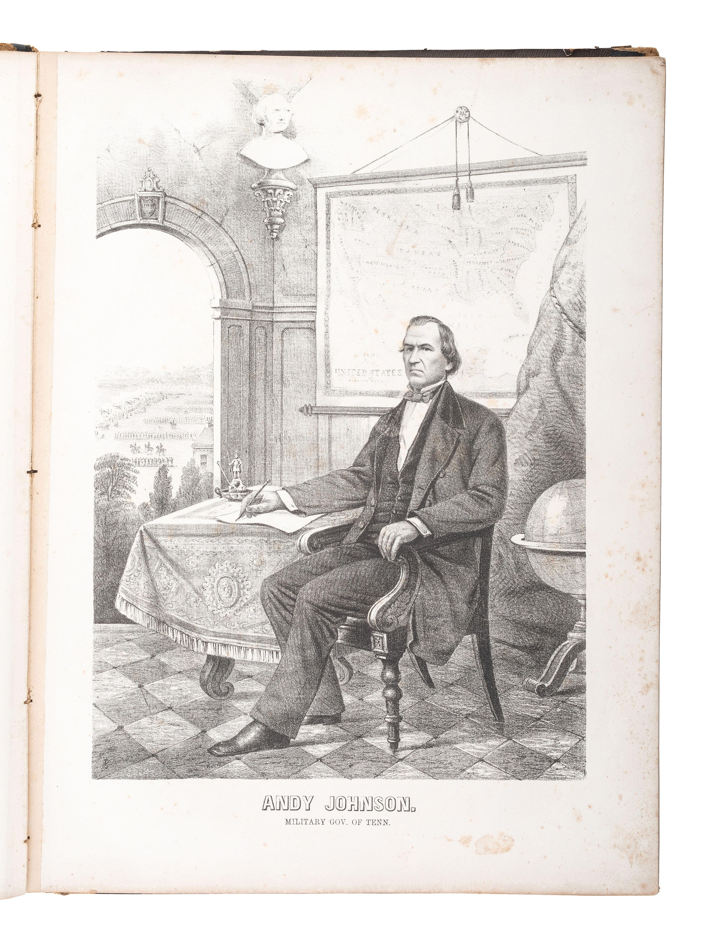 [CIVIL WAR]. EHRGOTT, FORBRIGER & CO., lithographers. Group of 37 lithographs of Civil War politicians, generals, and admirals. Ca 1862.