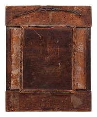 A Continental Icon Depicting Christ in a Parquetry Frame (18th/19th Century