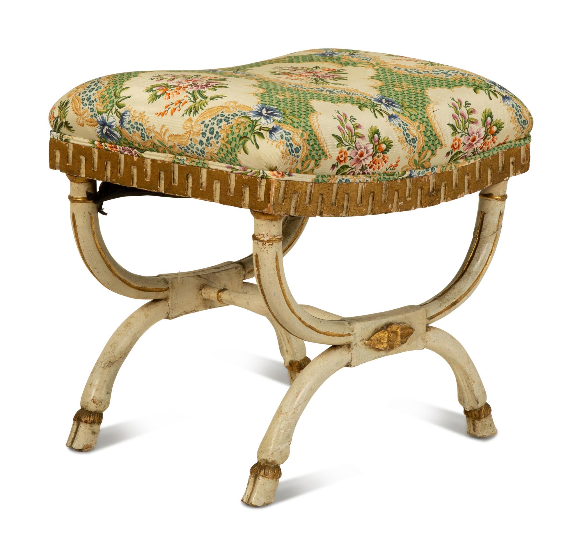 An Italian Neoclassical Style Painted Tabouret — 19TH CENTURY
