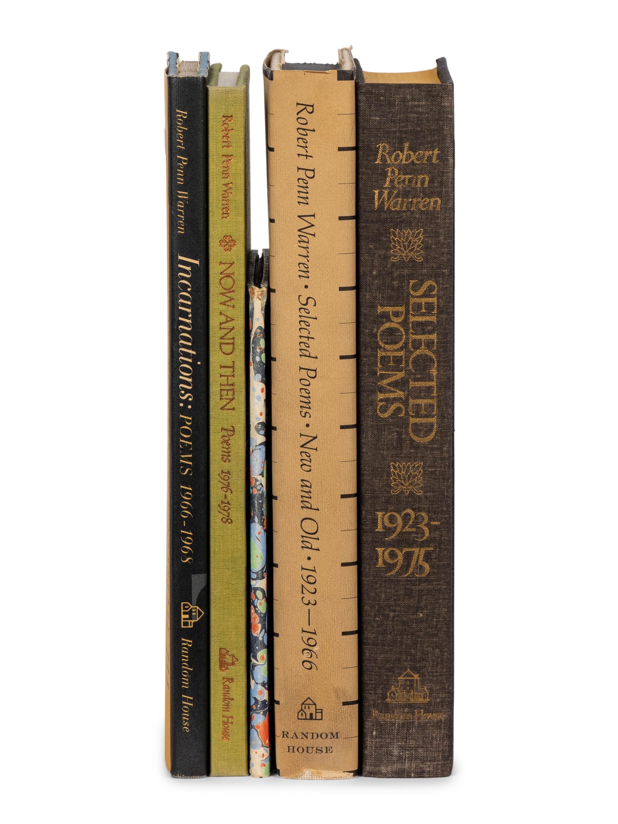 WARREN, Robert Penn (1905-1989). A group of 8 works, ALL SIGNED BY WARREN, comprising: