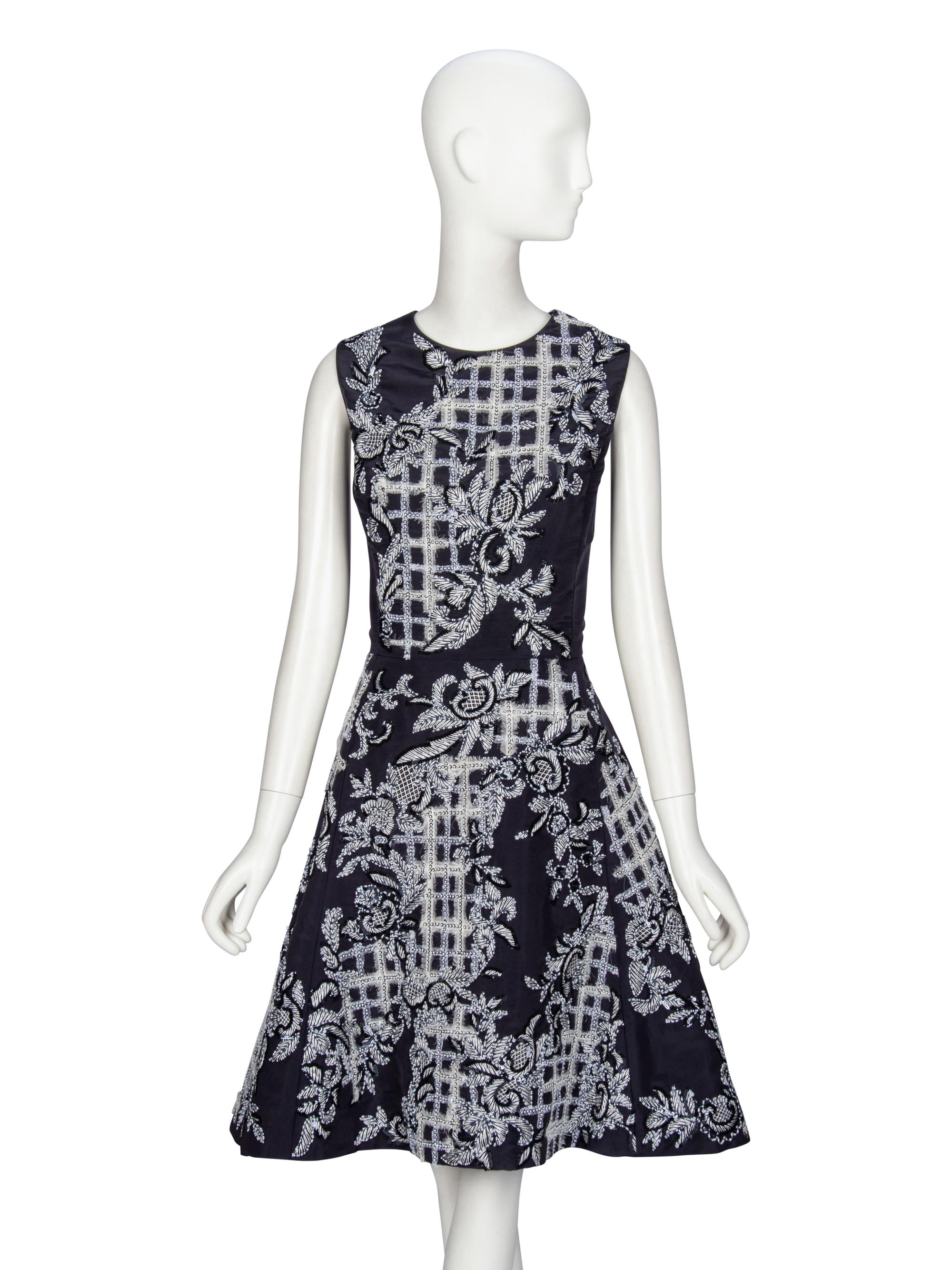 Oscar de la Renta, Lace-Embellished Cocktail Dress
