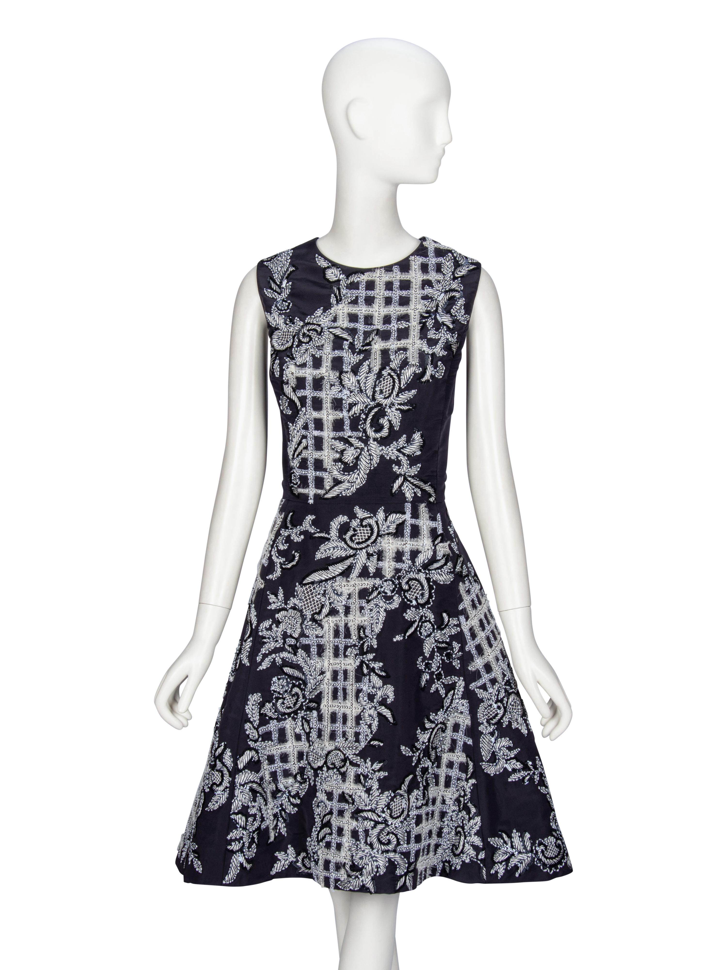 Oscar de la Renta, Lace-Embellished Cocktail Dress