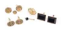 An Assortment of Men's Gold Jewelry,