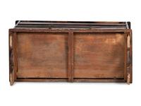 A Rare Pilgrim Century Black Painted Pine One-Drawer 'M' Chest