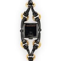 Gucci, Ref. 116.3, Stainless Steel and Yellow Gold 'Signoria' Watch with Tiger's Eye Dial