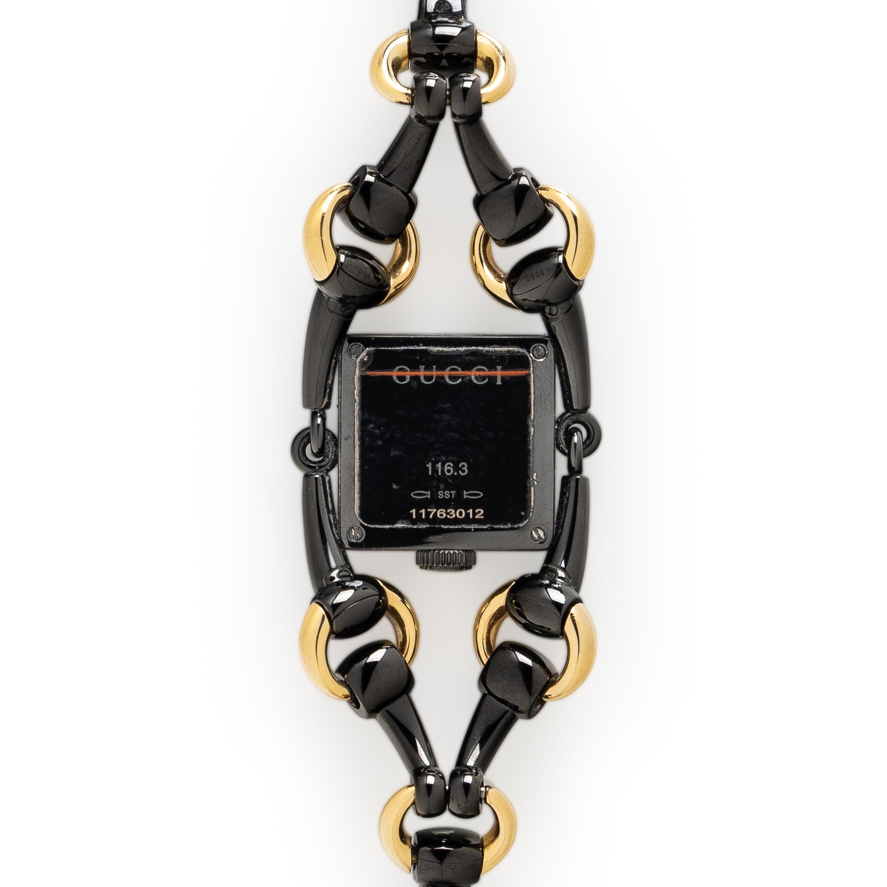 Gucci, Ref. 116.3, Stainless Steel and Yellow Gold 'Signoria' Watch with Tiger's Eye Dial