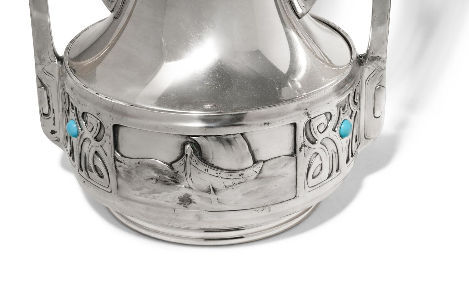 Pair of Silver Plate Vases