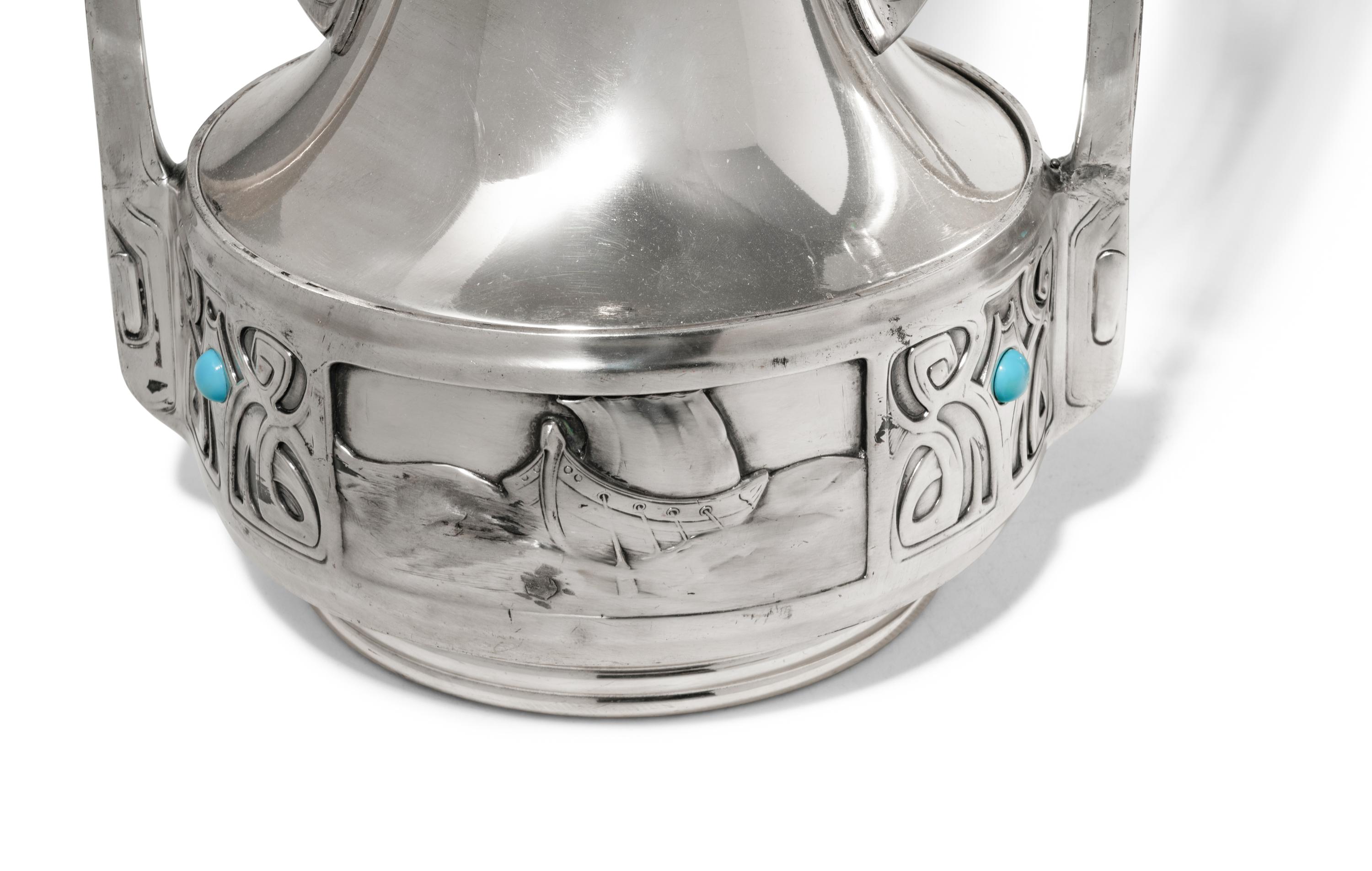Pair of Silver Plate Vases