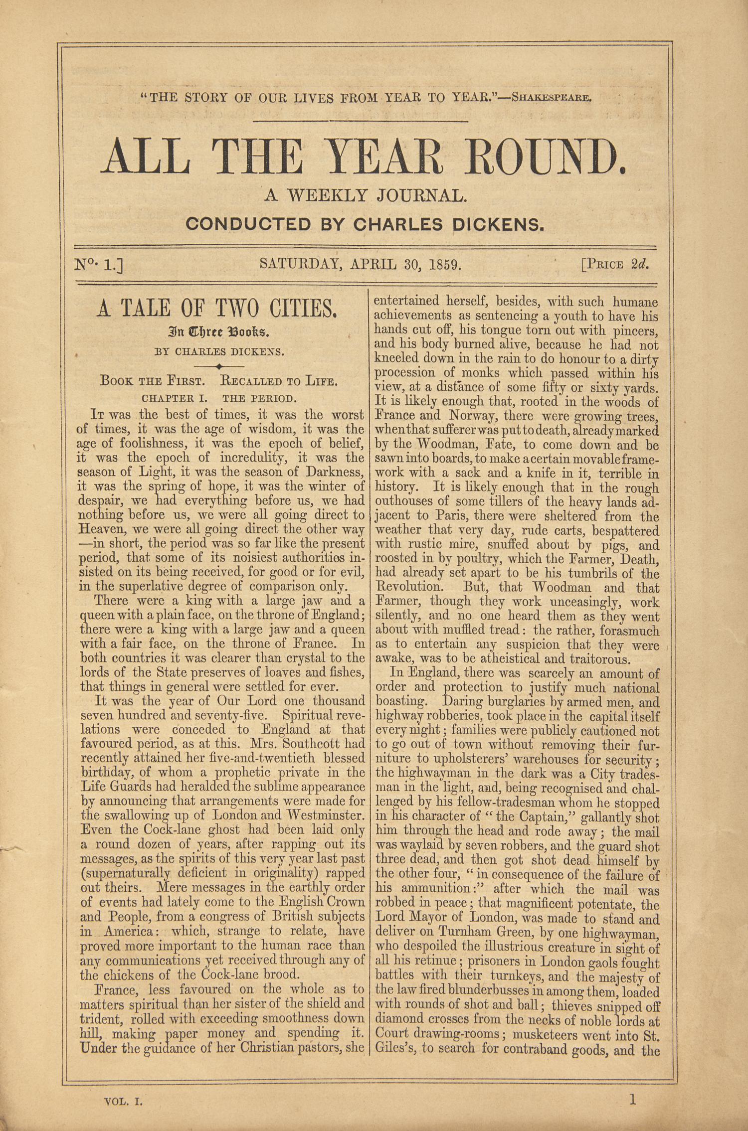 [Literature] Dickens, Charles, and Wilkie Collins. A Tale of Two Cities and The Woman in White
