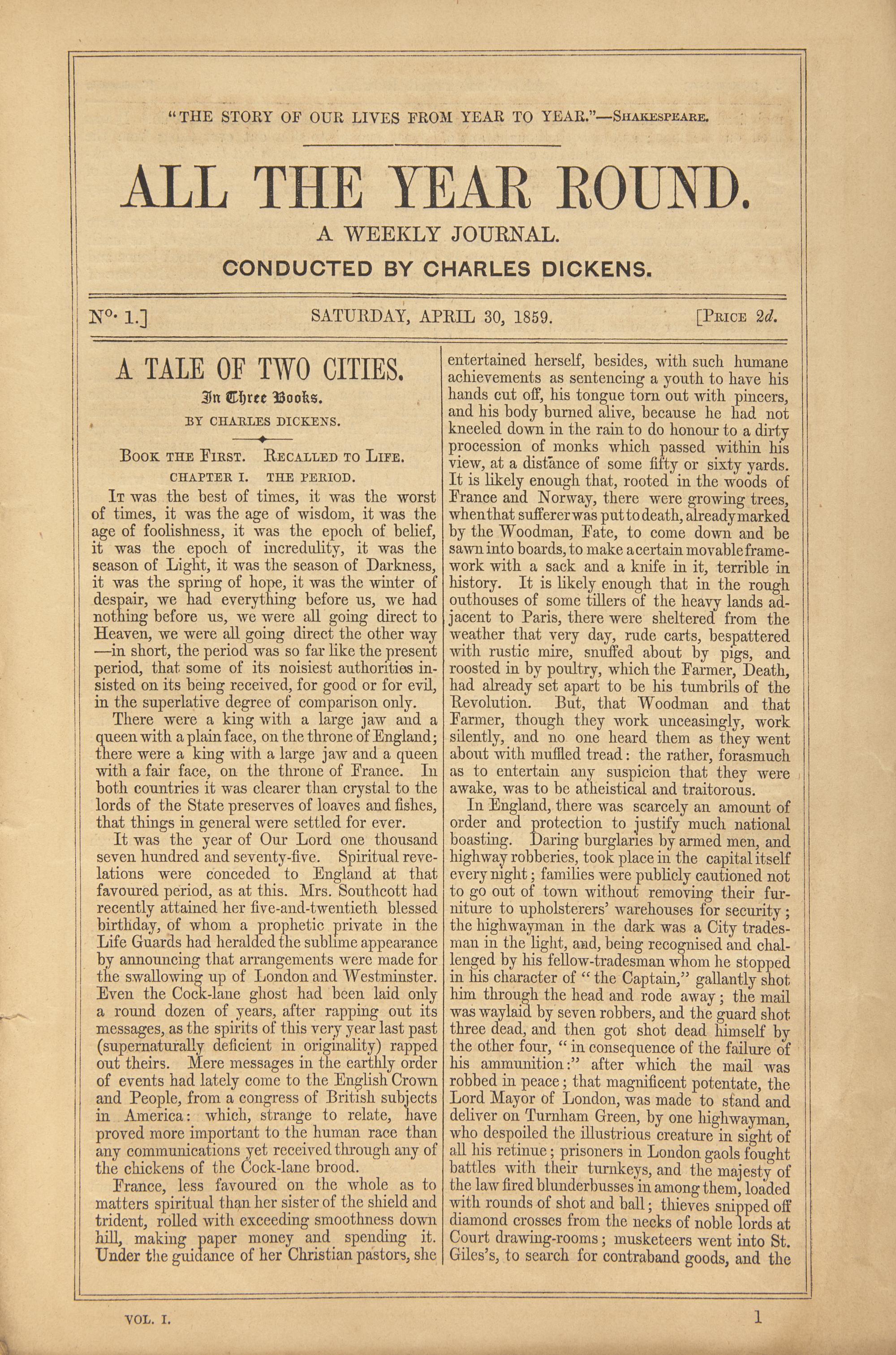 [Literature] Dickens, Charles, and Wilkie Collins. A Tale of Two Cities and The Woman in White