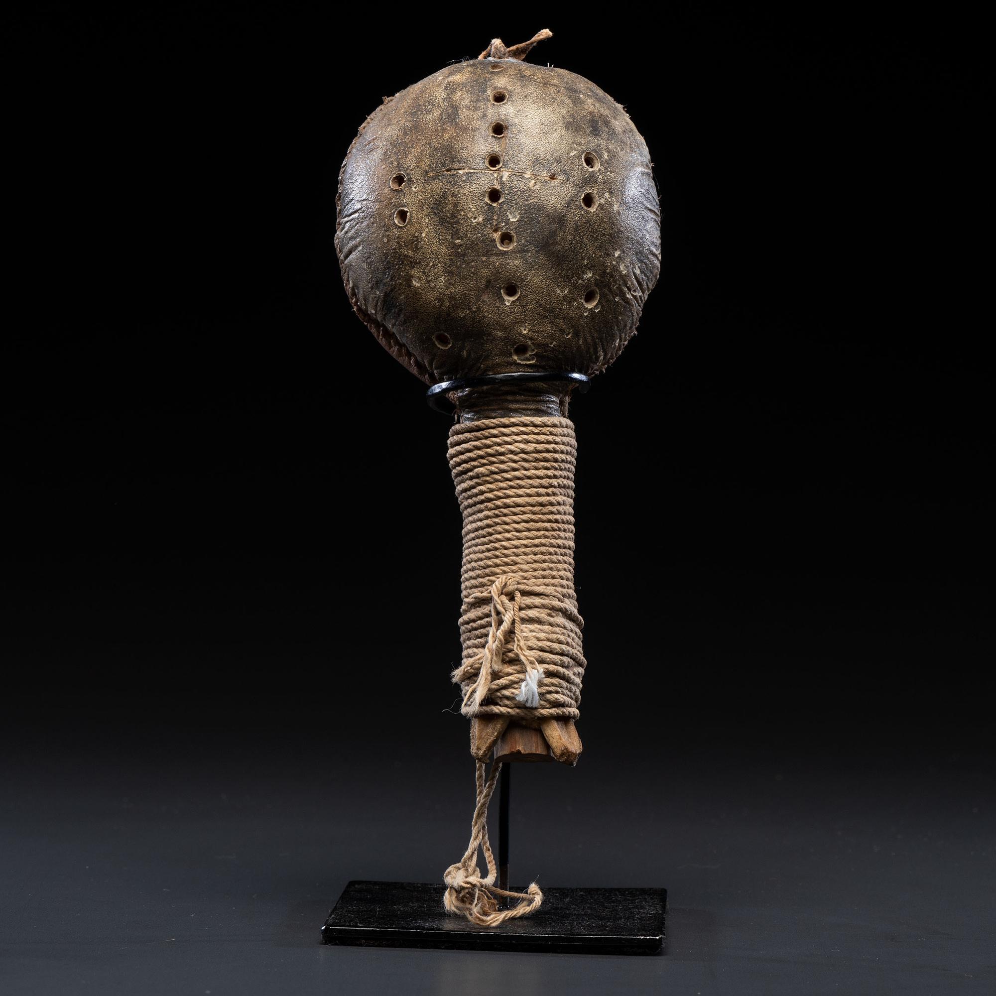 Plains Painted Hide Rattle, From the Collection of Dick Jemison, Alabama