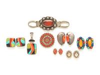 EIGHT PIECES OF SILVER JEWELRY