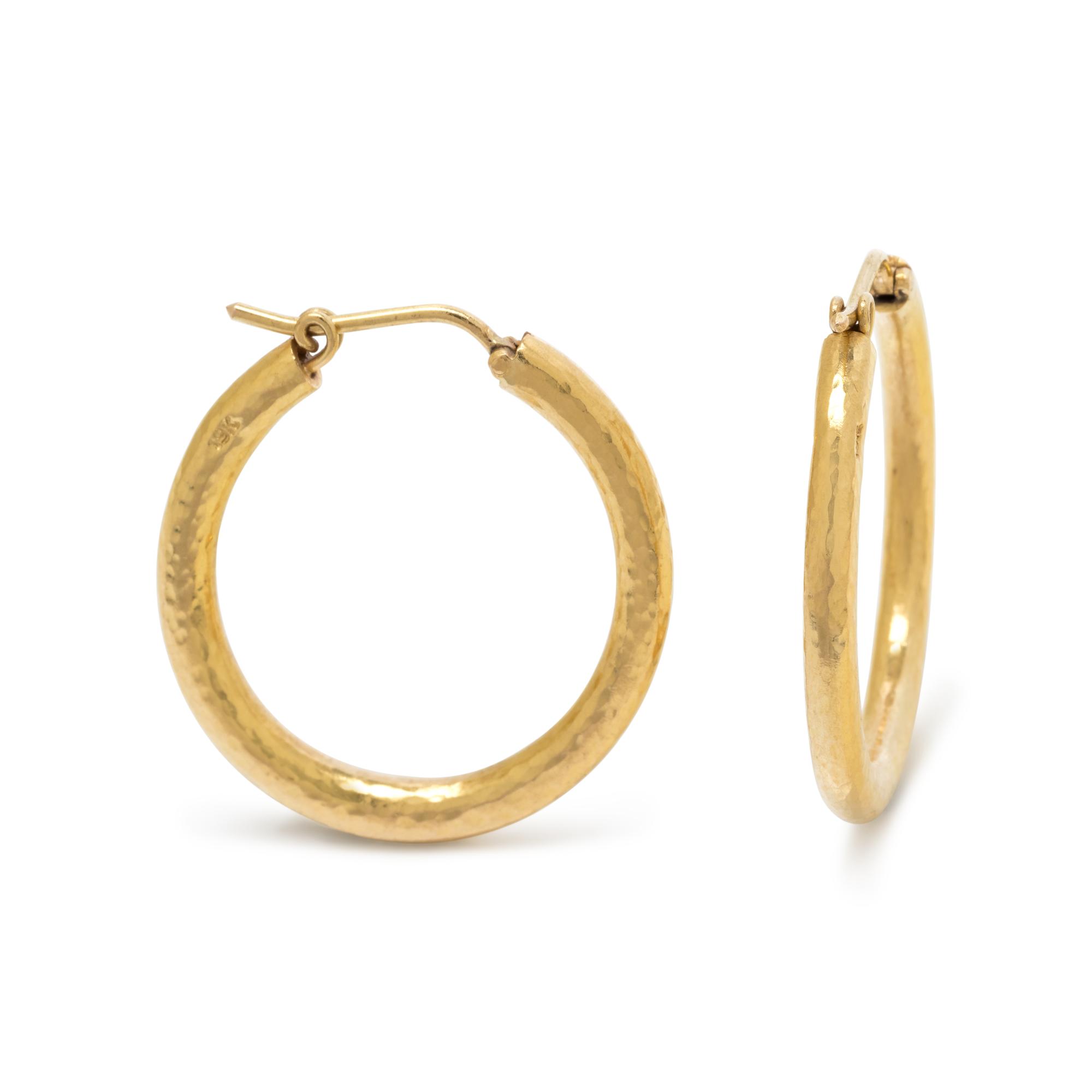 ELIZABETH LOCKE, YELLOW GOLD HOOPS