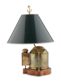 A Brass Ship's Binnacle Mounted as a Lamp