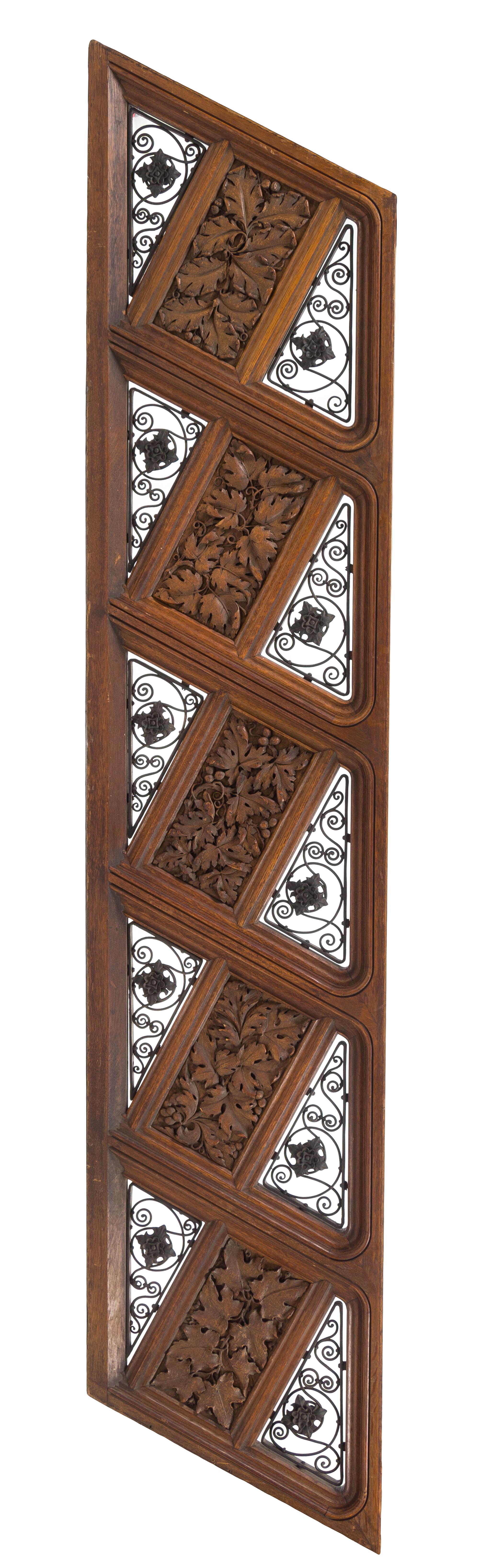 Henry Ives Cobb and Charles Sumner Frost, staircase railing from the Palmer Mansion, Chicago, Illinois, 1882-1885